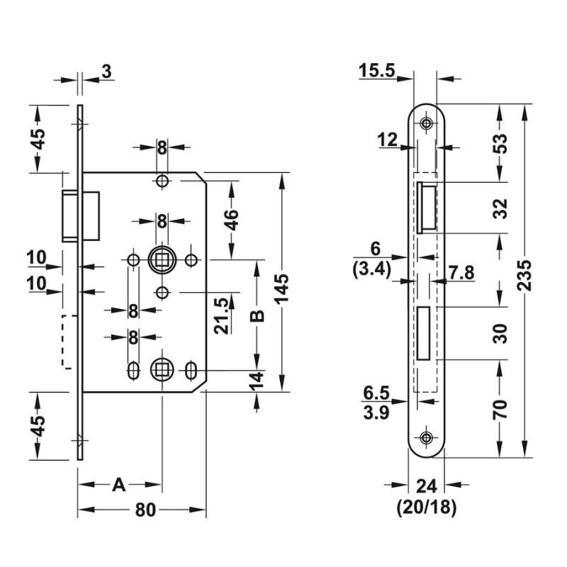 1 CLASS lock (WC) 1