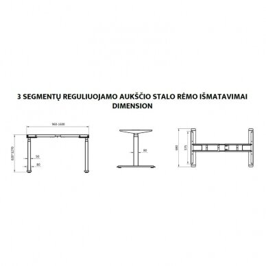 3 segmentų reguliuojamo aukščio stalas 5
