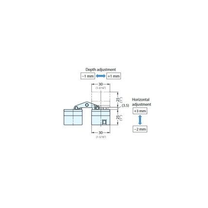 3-WAY ADJUSTABLE CONCEALED HINGE HES3D-E160 2 3-WAY ADJUSTABLE CONCEALED HINGE HES3D-E160 2