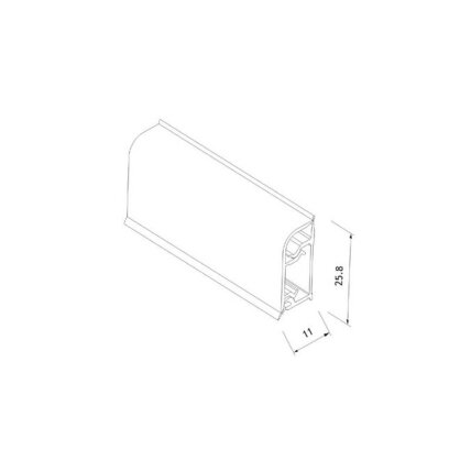 Aluminum upstander OP.21180X340 2 Aluminum upstander OP.21180X340 2