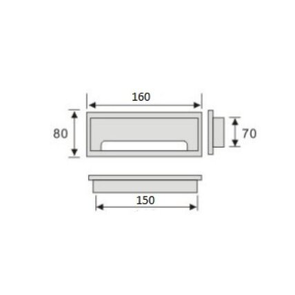 Gniazdo aluminiowe do okablowania TT.80160.AL 1 Gniazdo aluminiowe do okablowania TT.80160.AL 1