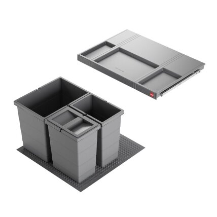 Waste bin Allegro 295, H-345mm, 3 or 4 bins