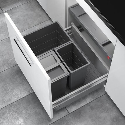 Waste bin Allegro 295, H-345mm, 3 or 4 bins 2 Waste bin Allegro 295, H-345mm, 3 or 4 bins 2