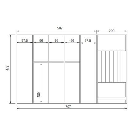 Wooden cutlery trays RIMA LINE 11