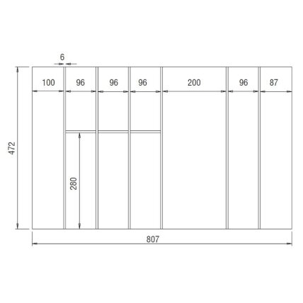 Wooden cutlery trays RIMA LINE 15