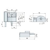 Ejector pin CAPTURA for doors without handles