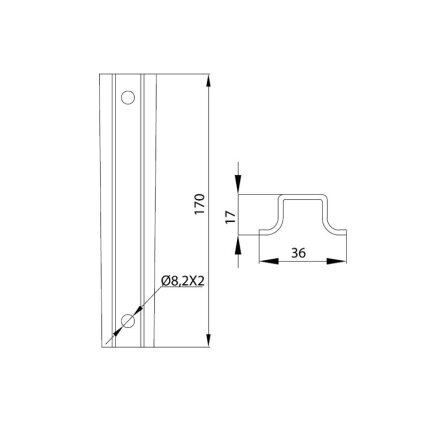Sliding hinge (17 cm) 3 Sliding hinge (17 cm) 3