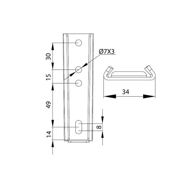 Sliding hinge (12 cm) 4 Sliding hinge (12 cm) 4