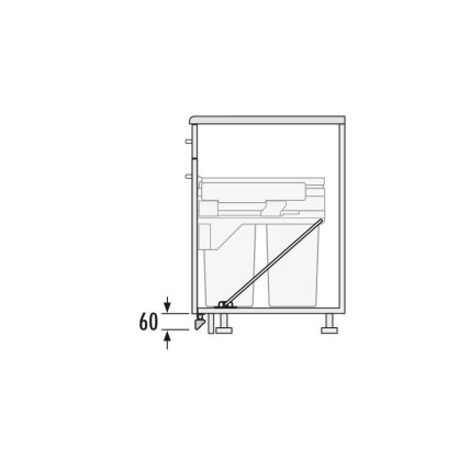 Foot pedal for mechanical door-opening for Hailo recycling-system 2 Foot pedal for mechanical door-opening for Hailo recycling-system 2
