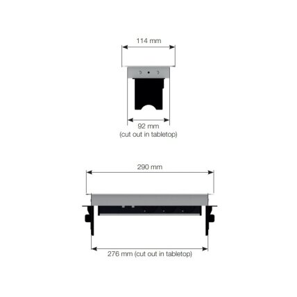 Axessline QuickBox, 3 gniazda zasilania + 2 porty USB 4