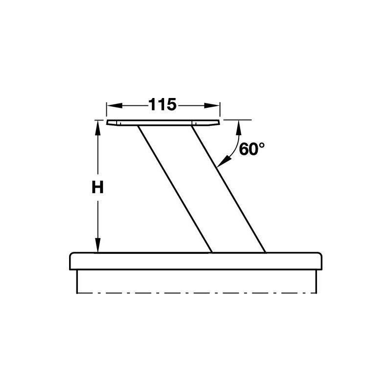 Bar support, wood screws fixing 1 Bar support, wood screws fixing 1