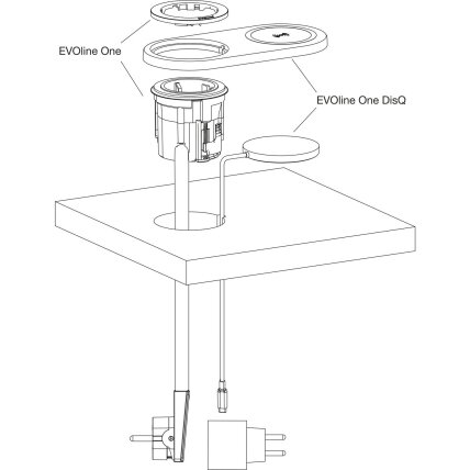 Wireless charging extension module DisQ for EVOline One 4 Wireless charging extension module DisQ for EVOline One 4