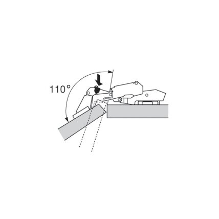 BLUM 110° Ограничитель угла открывания для петли (угол открывания 155°) 1 BLUM 110° Ограничитель угла открывания для петли (угол открывания 155°) 1
