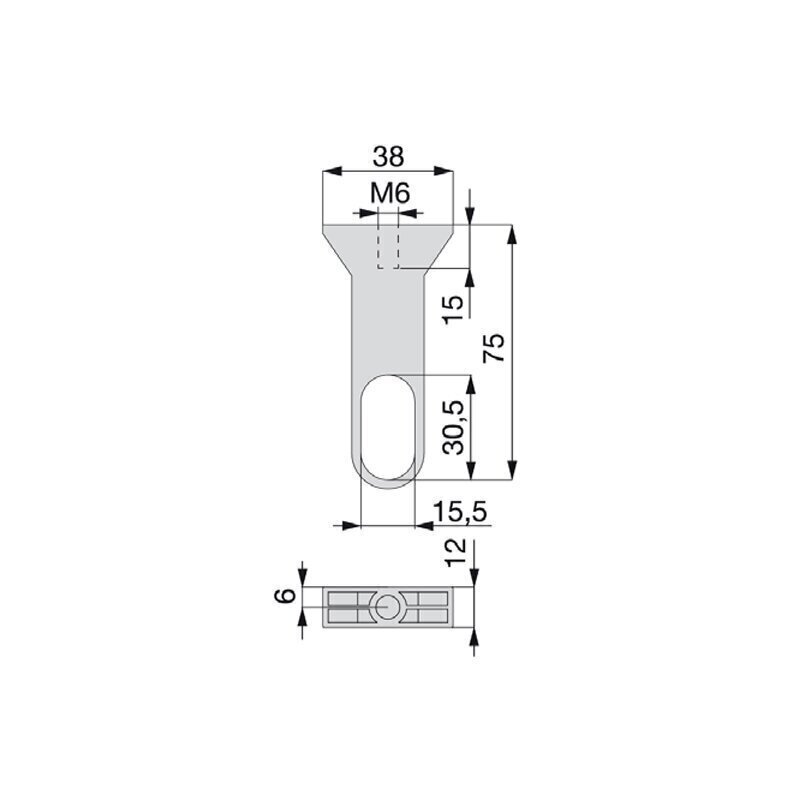 Держатель для овальной трубы MC390586 1 Держатель для овальной трубы MC390586 1
