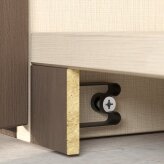 Plinth support with a threaded finger Plinth support with a threaded finger