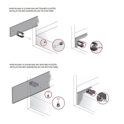 Plinth support with a threaded finger 2 Plinth support with a threaded finger 2