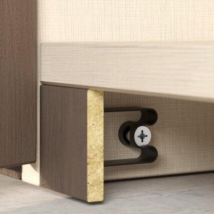 Plinth support with a threaded finger 1 Plinth support with a threaded finger 1
