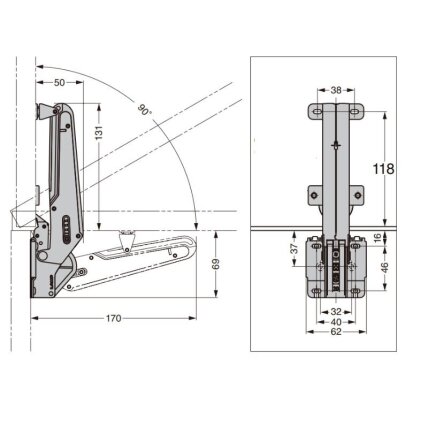 Dangčio pakėlimo mechanizmas Aileron 6