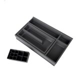 Accessory tray for bathroom cabinet