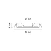 Dvigubas apatinis bėgelis 48 mm