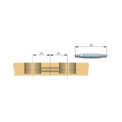 Double-ended bolt for "Spiral Lock" Double-ended bolt for "Spiral Lock"