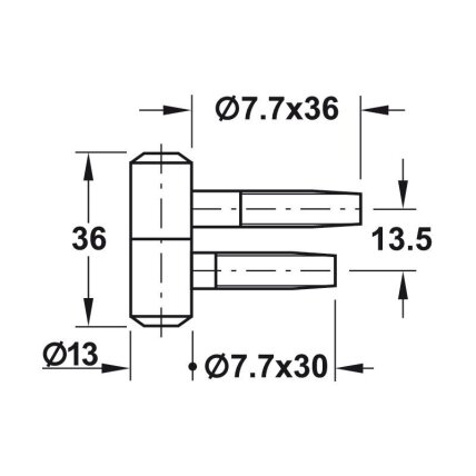 2- osaline sisse puuritav hing 13 mm 1 2- osaline sisse puuritav hing 13 mm 1