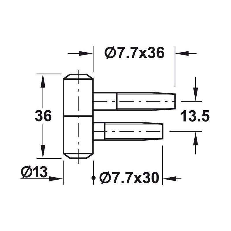 2- osaline sisse puuritav hing 13 mm 1 2- osaline sisse puuritav hing 13 mm 1