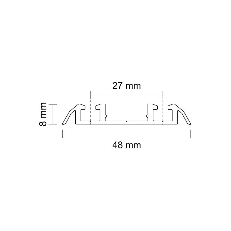 Double bottom rail 48 mm 1 Double bottom rail 48 mm 1