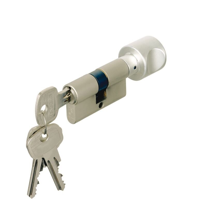 Double profile cylinder with thumbturn