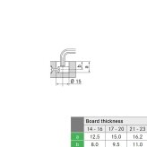 Ekscentrs FixoGRASS 9200, Ø - 15 mm