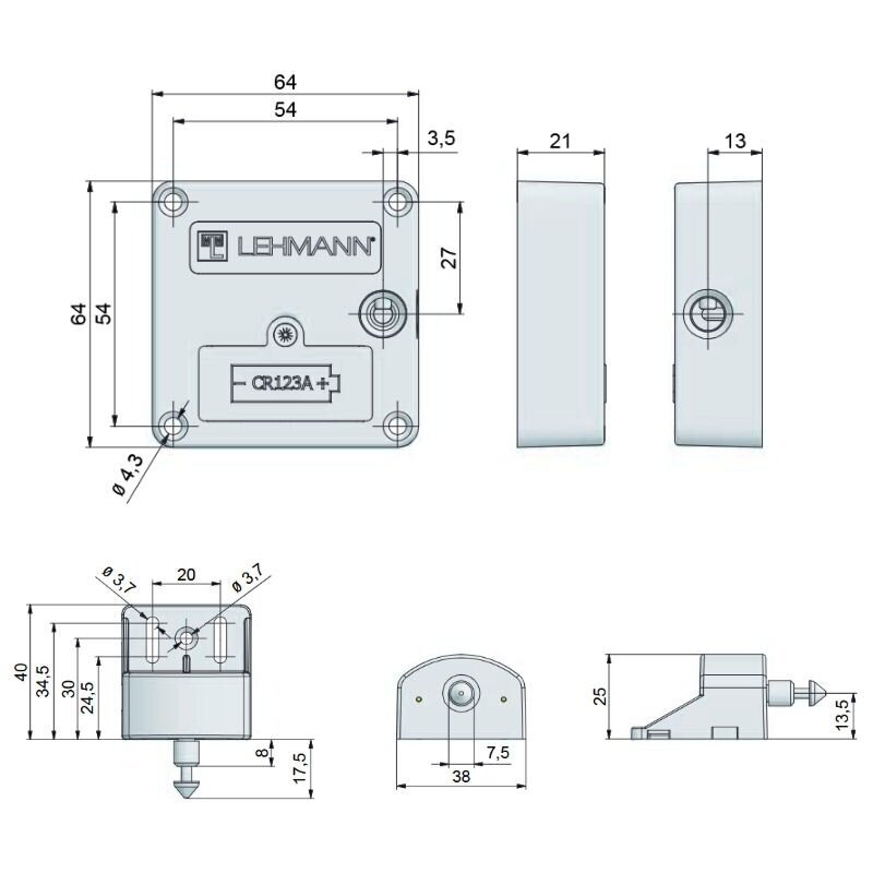 Electronic lock with integrated sensor CAPTURA 3