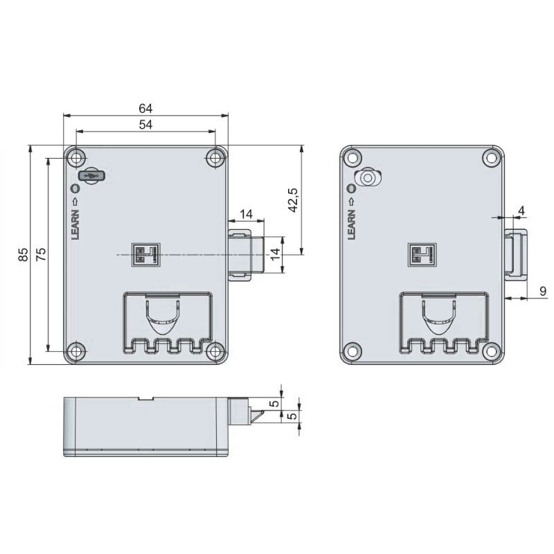 Electronic spring bolt lock M410 with keypad 2 Electronic spring bolt lock M410 with keypad 2