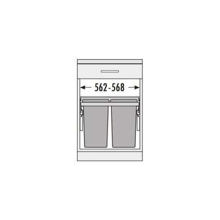 Euro Cargo S, для тумбочки 600 mm 15/15/30 2 Euro Cargo S, для тумбочки 600 mm 15/15/30 2