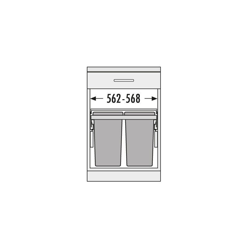 Euro Cargo S, для тумбочки 600 mm 15/15/30 2 Euro Cargo S, для тумбочки 600 mm 15/15/30 2