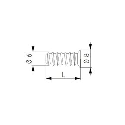 Grass euro screw 8x6x14,5 mm Grass euro screw 8x6x14,5 mm