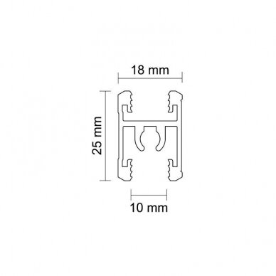 Профиль H формы для систем 10 mm 1
