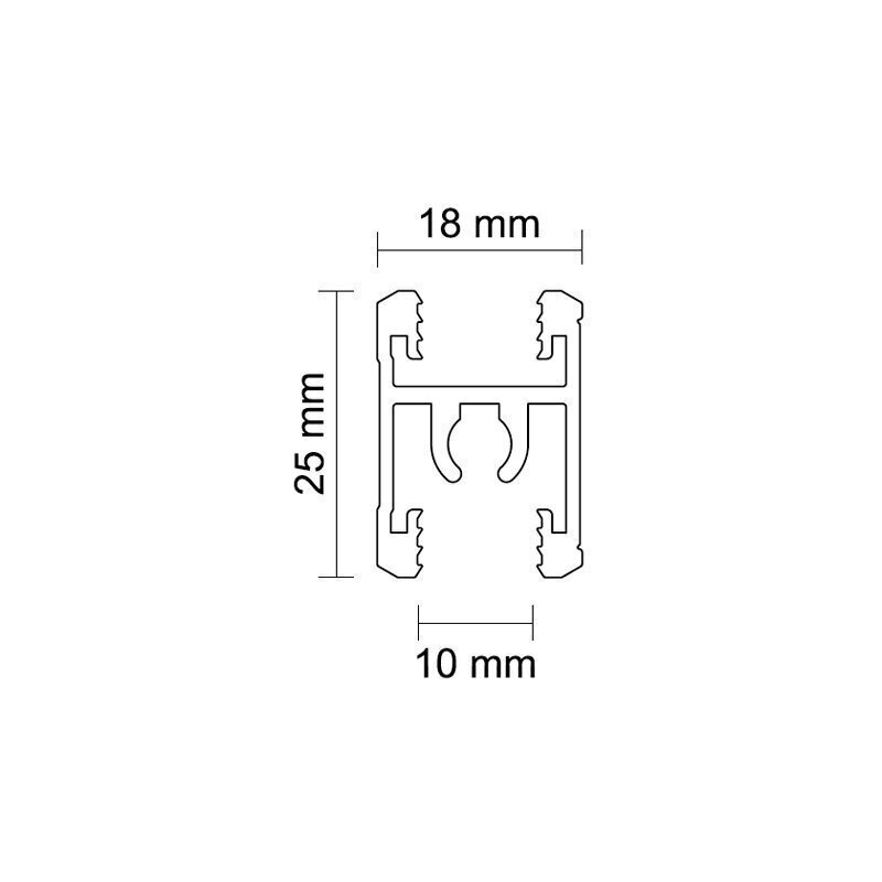 H shape profile for 10 mm systems 1 H shape profile for 10 mm systems 1