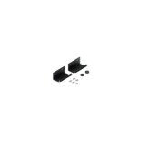 Connector clips, exterior connection to cabinet bottom, 2 pieces, plastic, black Connector clips, exterior connection to cabinet bottom, 2 pieces, plastic, black