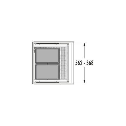 Waste bin Allegro 220, H-270mm, 3 or 4 bins 4 Waste bin Allegro 220, H-270mm, 3 or 4 bins 4