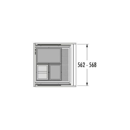 Waste bin Allegro 220, H-270mm, 3 or 4 bins 7