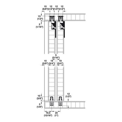 Sliding doors system "Hawa Clipo 15 SH IF" 3 Sliding doors system "Hawa Clipo 15 SH IF" 3