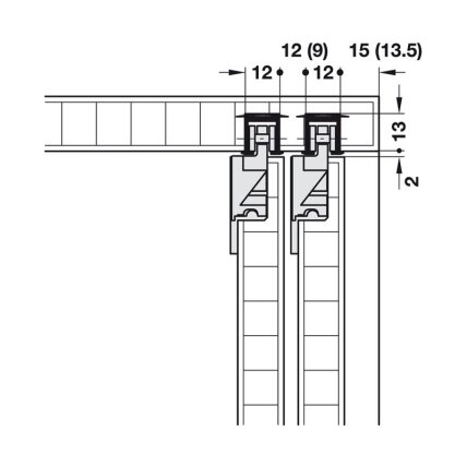 Sliding doors system "Hawa Clipo 15 SH IF" 4 Sliding doors system "Hawa Clipo 15 SH IF" 4