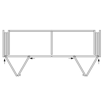 Sulankstomų įvažiuojančių durų sistema "Folding Concepta III PULL" 4 durims 3