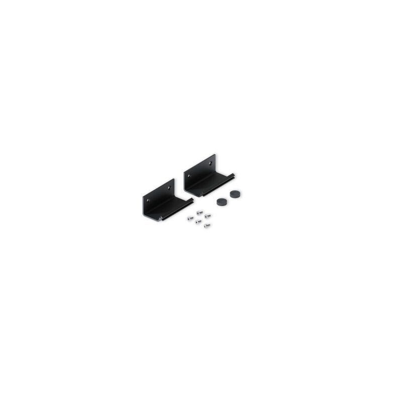 Connector clips, exterior connection to cabinet bottom, 2 pieces, plastic, black