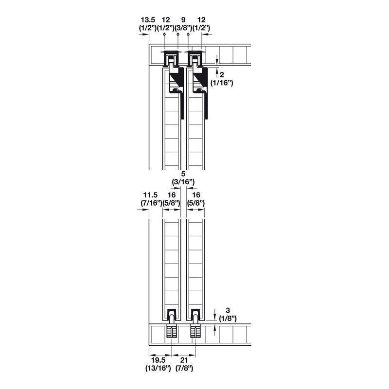 Sliding doors system "Hawa Clipo 15 SH IF" 2 Sliding doors system "Hawa Clipo 15 SH IF" 2