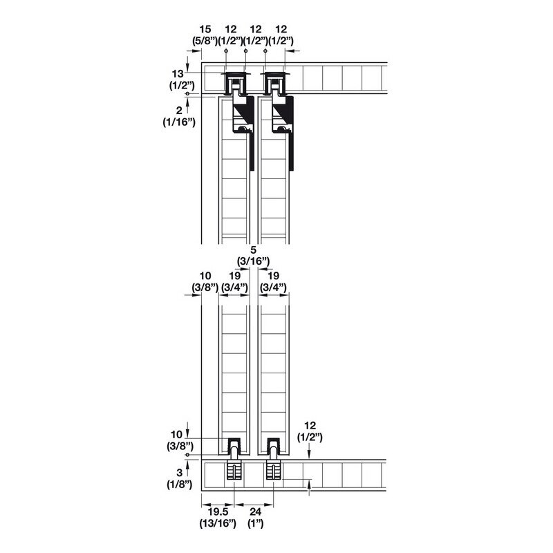 Sliding doors system "Hawa Clipo 15 SH IF" 3 Sliding doors system "Hawa Clipo 15 SH IF" 3