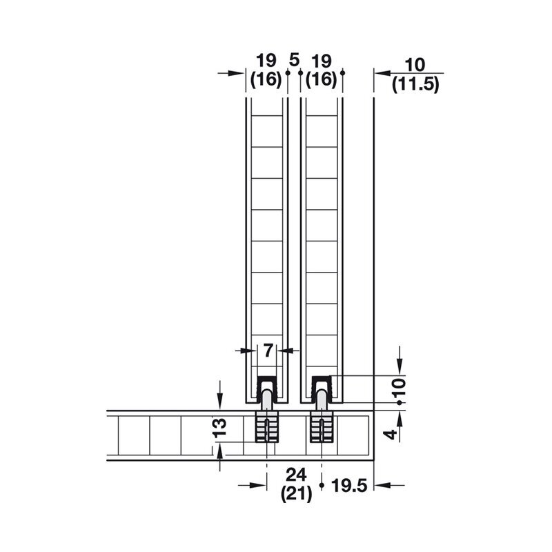 Sliding doors system "Hawa Clipo 15 SH IF" 5