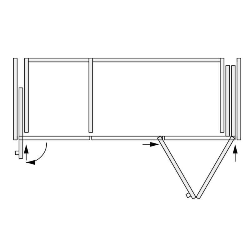 Składany system drzwi składanych HAWA "Folding Concepta III PULL" do szaf 3-drzwiowych 1