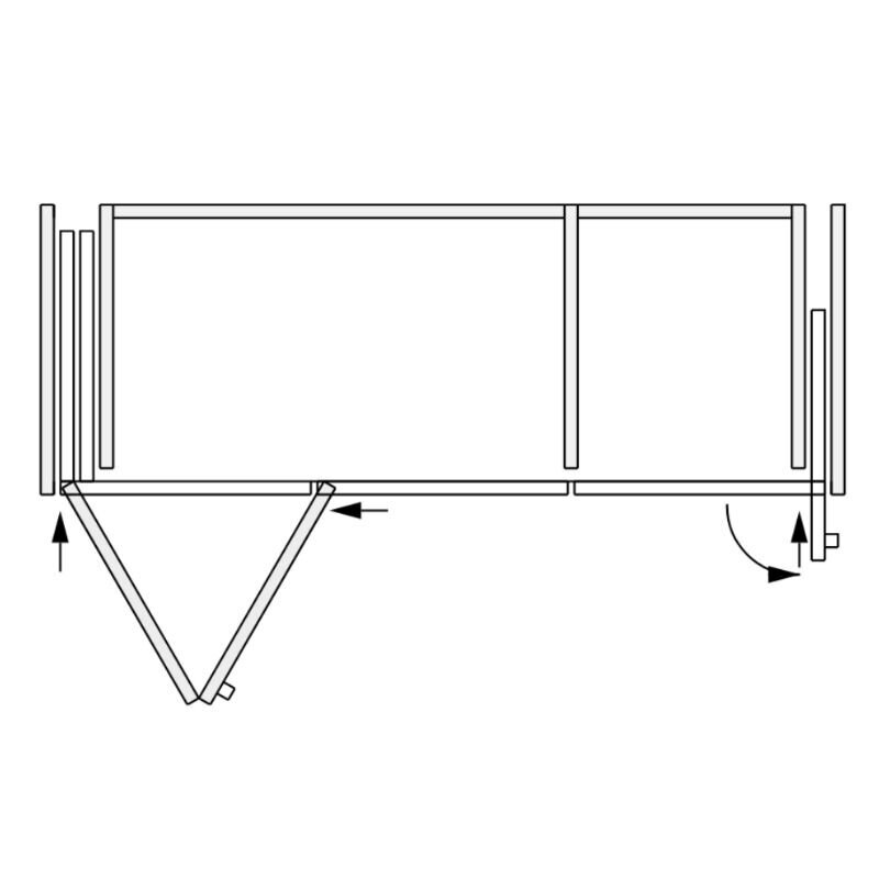 Składany system drzwi składanych HAWA "Folding Concepta III PULL" do szaf 3-drzwiowych 3 Składany system drzwi składanych HAWA "Folding Concepta III PULL" do szaf 3-drzwiowych 3