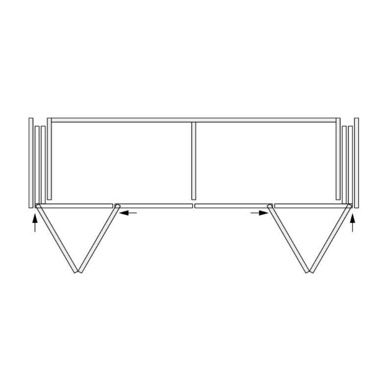 Sulankstomų nuo paspaudimo įvažiuojančių durų sistema "Folding Concepta III PUSH" 4 durims 5 Sulankstomų nuo paspaudimo įvažiuojančių durų sistema "Folding Concepta III PUSH" 4 durims 5